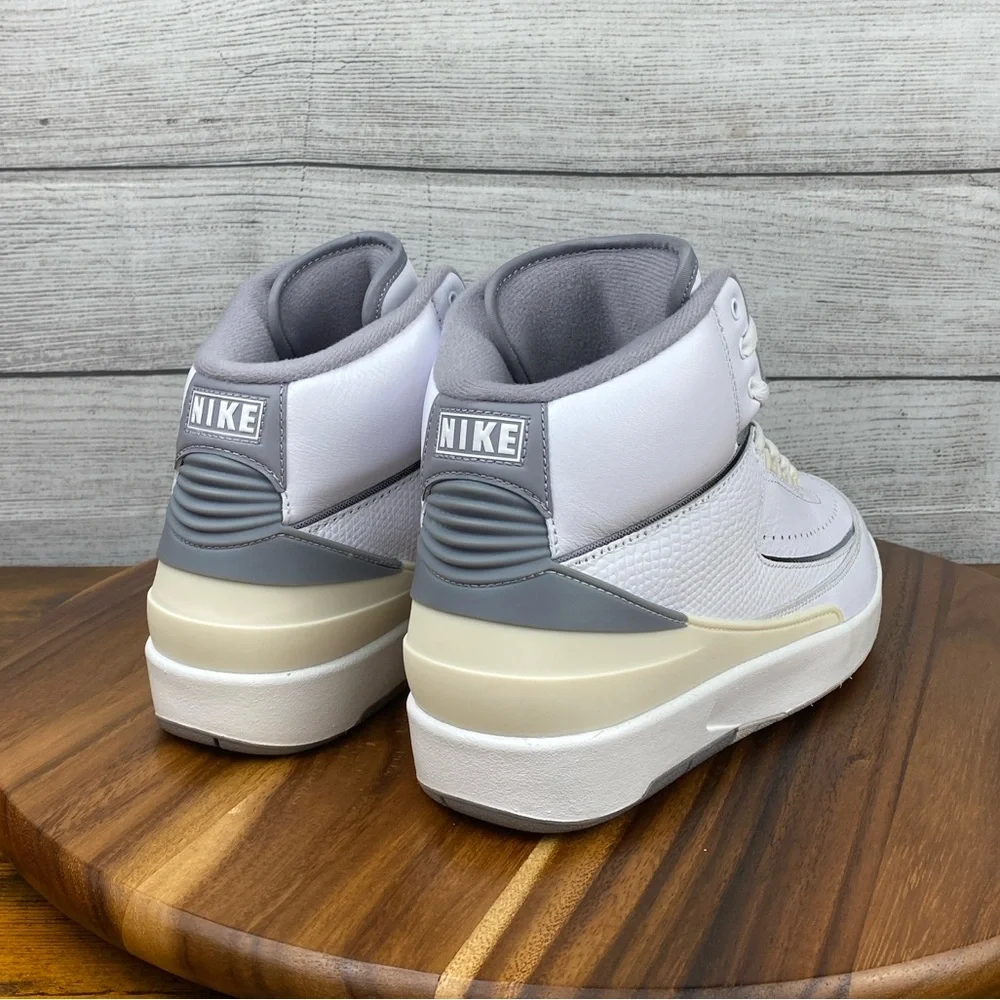 Nike Air Jordan 2 Retro White Cement Grey Men’s Shoes DR8884-100 Sneaker Size 9